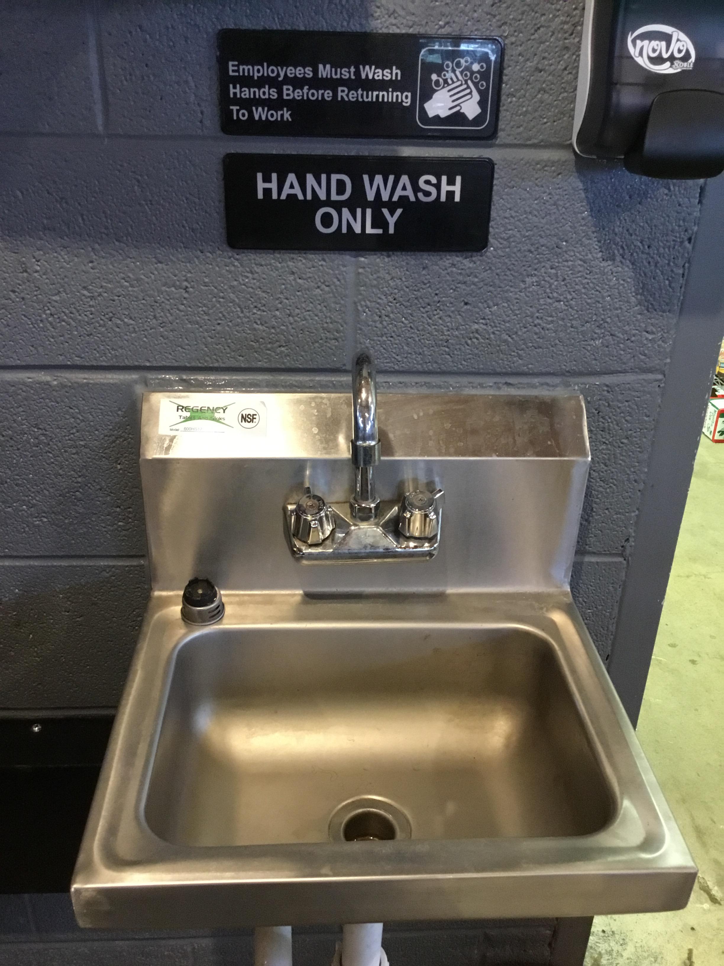 Hand Wash Only Sign Black And White 9 X 3