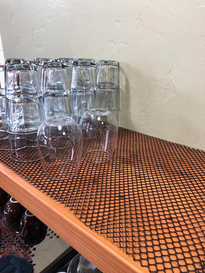 2' Black Plastic Mesh Bar Mat Black Shelf Liner