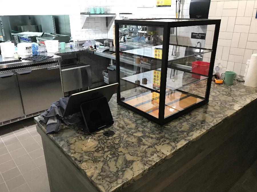 CalMil 3610 3 Tier Vintage Bakery Display Case with Wood Base 21" x 17" x 23 1/4"