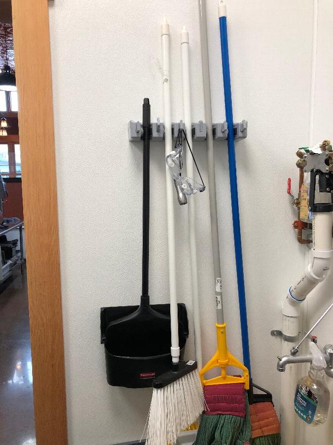 16" Mop and Broom Rack