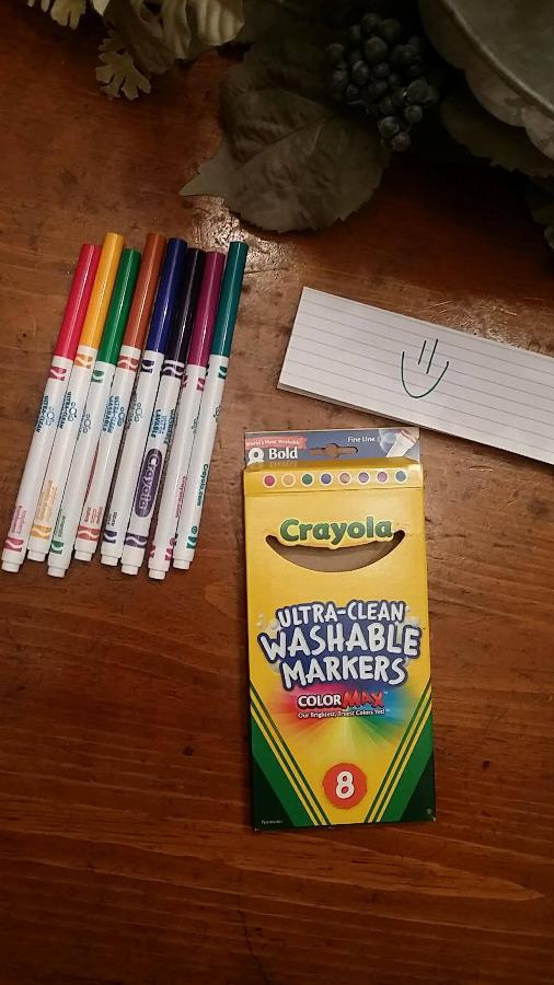 Crayola 587836 UltraClean Assorted 8Count Bold Color Fine Point