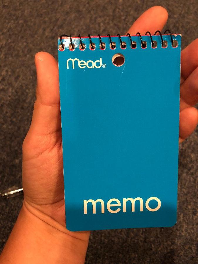 Mead 45354 5" x 3" Assorted Color College Rule Wirebound Memo Book 60