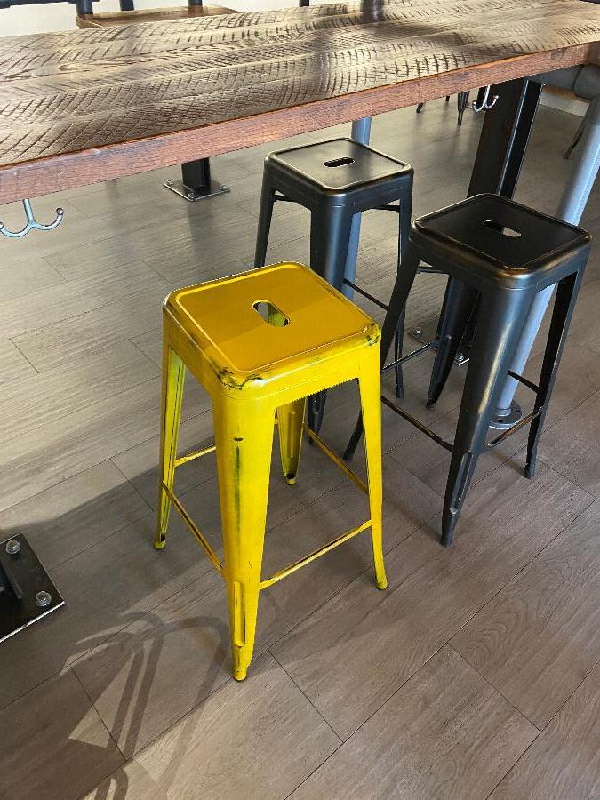 Flash Furniture ETBT350324COPGG Distressed Copper Stackable Metal Counter Height Stool with