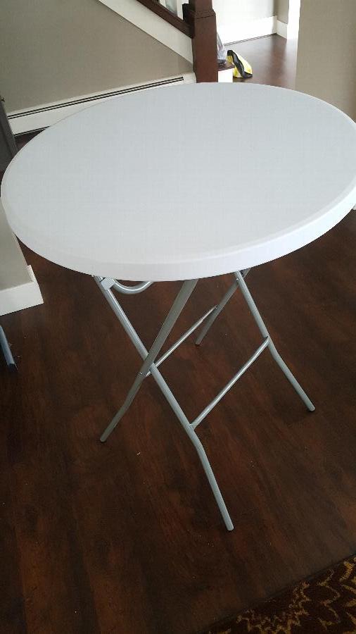 Plastic High Top Table 32" Round Plastic Folding Event Table