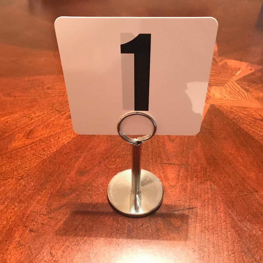 1 to 25 Plastic Table Number