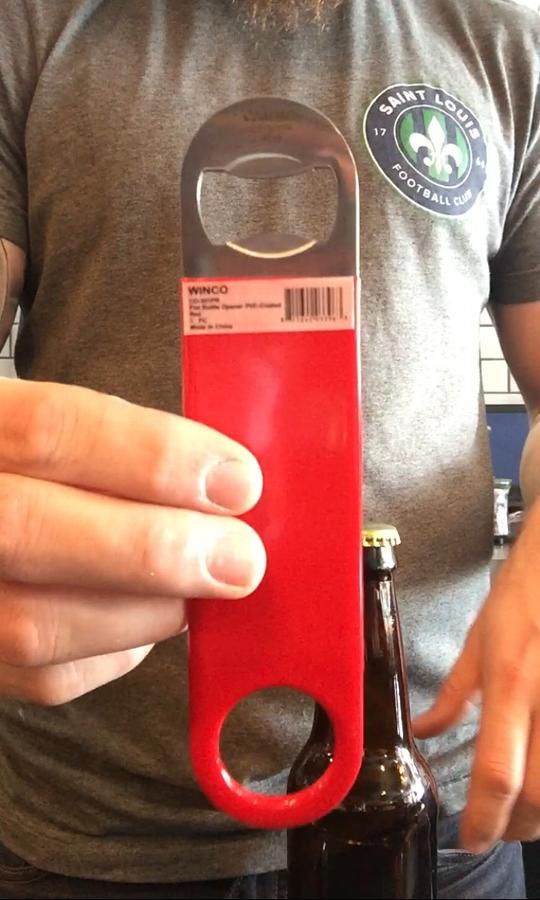 Red Flat Bottle Opener