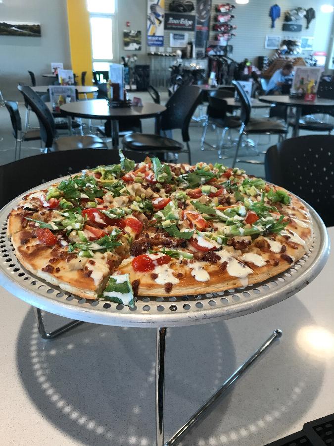 Choice 9" x 8" x 7" Chrome Metal Pizza Stand