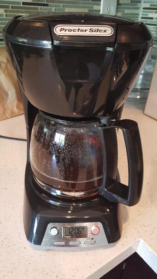 Proctor Silex 43672 Black Programmable 12 Cup Coffee Maker with Auto