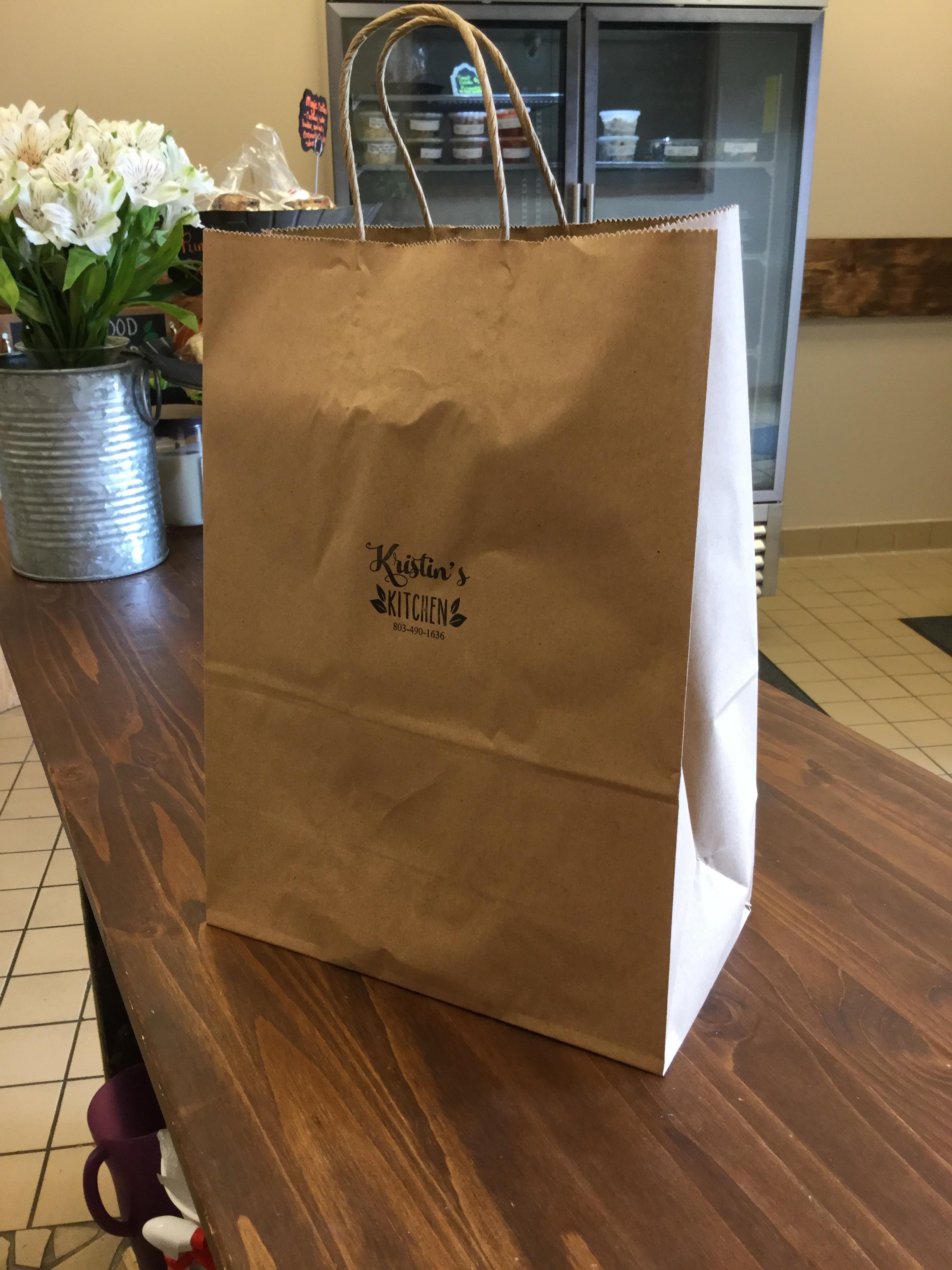 Small 10 X 5 1 2 X 13 1 4 Natural Kraft Shopping Bag With