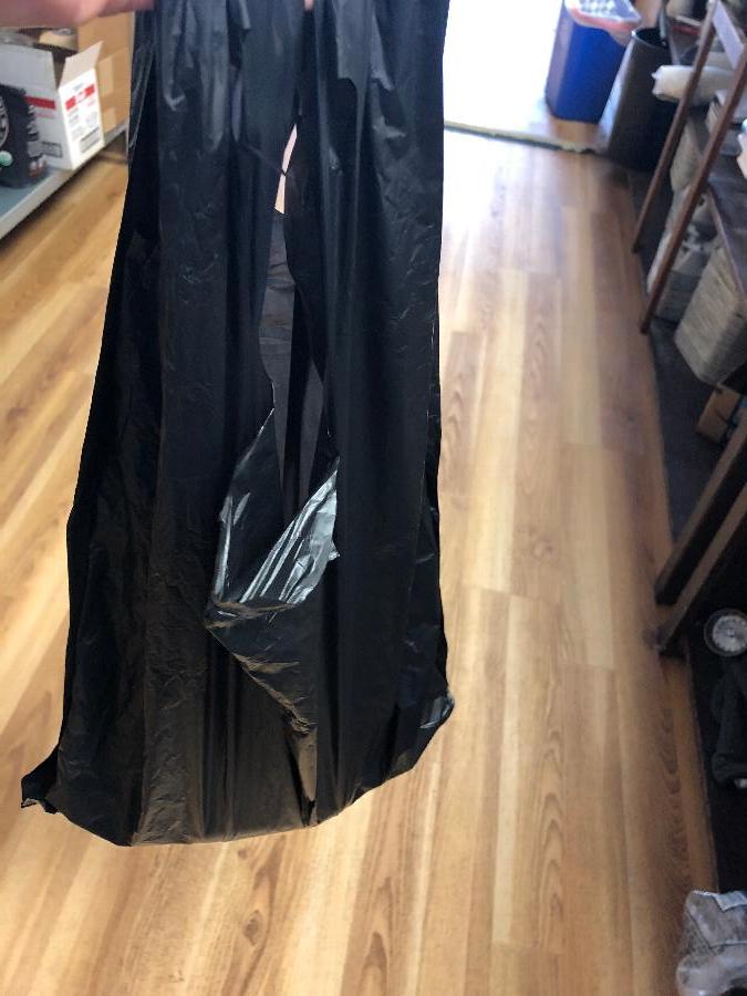 1/6 Size .87 Mil Black Unprinted Embossed Heavy-Duty Plastic T-Shirt ...