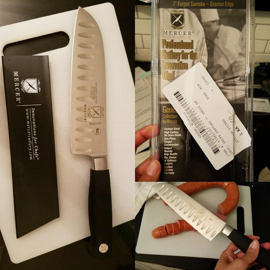 Mercer Culinary M20707 Genesis® 7" Santoku Knife with Granton