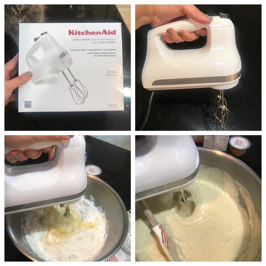 KitchenAid KHM512WH Ultra Power White 5 Speed Hand Mixer with Stainless