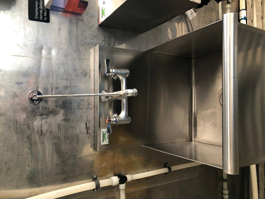 Regency Wall Mounted Mop Sink Faucet with 6 1/2" Swing Spout, 8