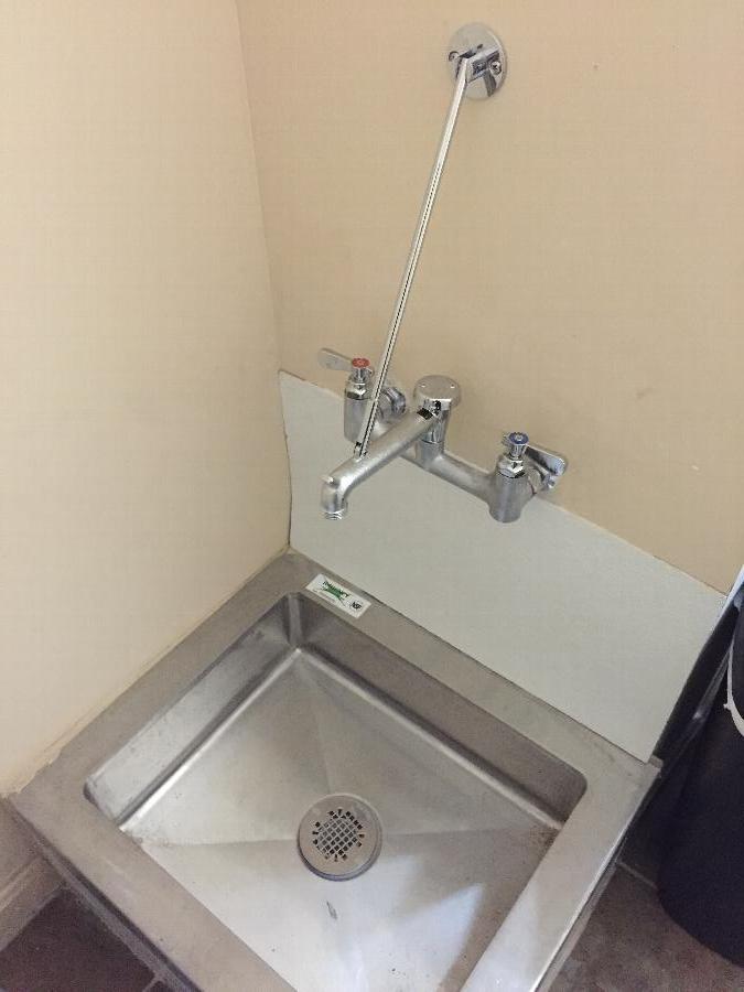 Regency Wall Mounted Mop Sink Faucet with 6 1/2" Swing Spout, 8