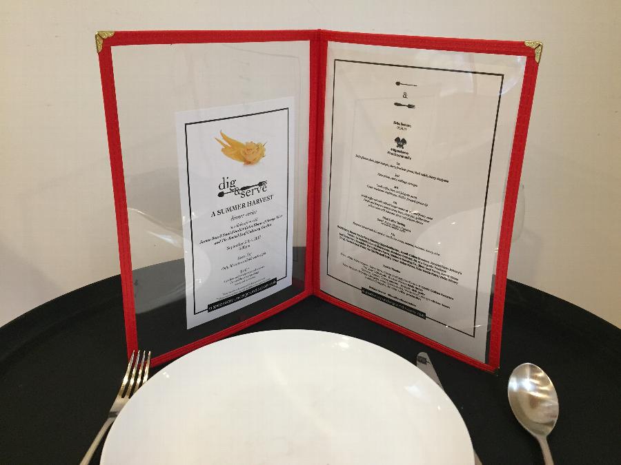 8 1/2" x 11" Red Two Pocket Menu Cover