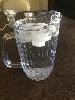 Clear plastic pitcher works really good, we love them because saves us time, we provide a pitcher per table for our customers and they seem to like this idea, it holds 32oz. It’s very easy to clean 