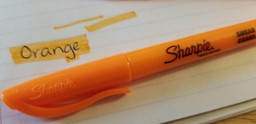 Sharpie 27006 Accent Fluorescent Orange Chisel Tip Pocket Style