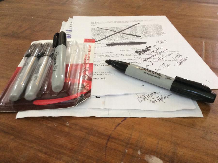 Sharpie 38264PP Black Chisel Tip Permanent Marker 4/Pack