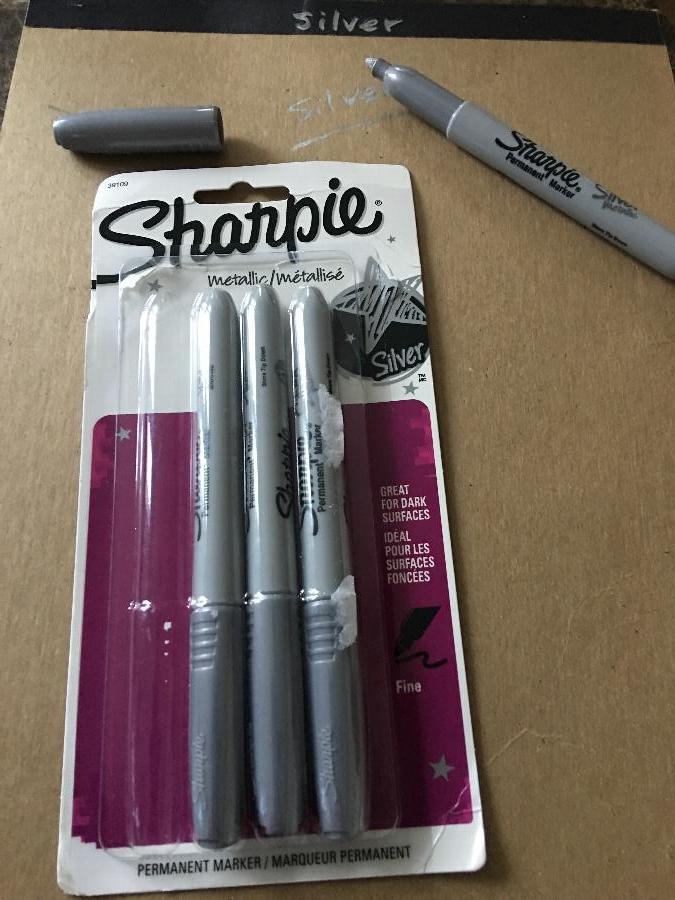 Sharpie 39109PP Metallic Silver Bullet Tip Permanent Marker 4/Pack