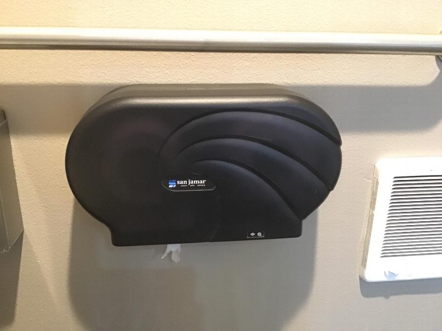 San Jamar R4090TBK Twin Oceans 9" Double Roll Jumbo Toilet Tissue