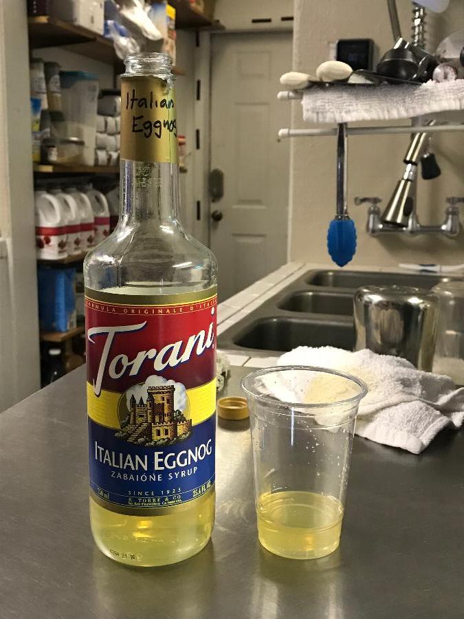 Torani Italian Eggnog Syrup 750 mL staurantStore