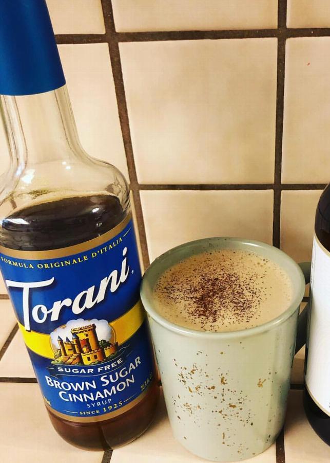 Torani 750 mL Sugar Free Brown Sugar Cinnamon Flavoring Syrup