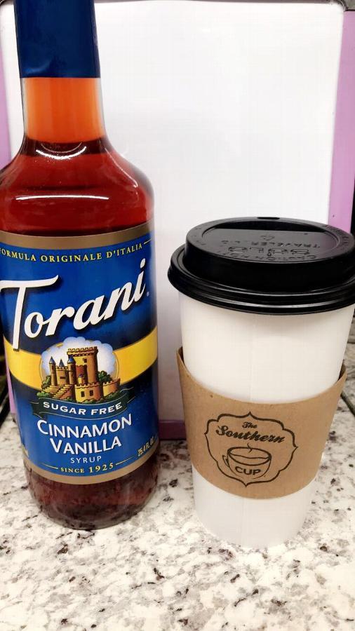 Torani 750 mL Sugar Free Cinnamon Vanilla Flavoring Syrup