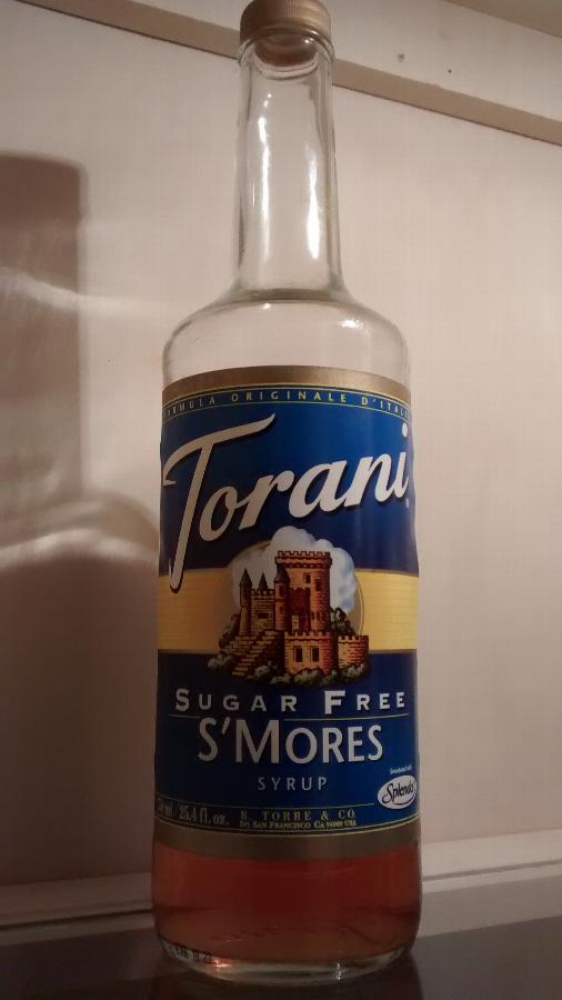 Torani 750 mL Sugar Free S'mores Flavoring Syrup