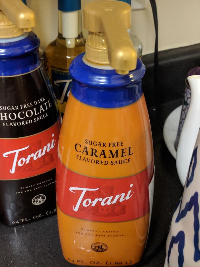 Torani 64 fl. oz. Sugar Free Caramel Flavoring Sauce