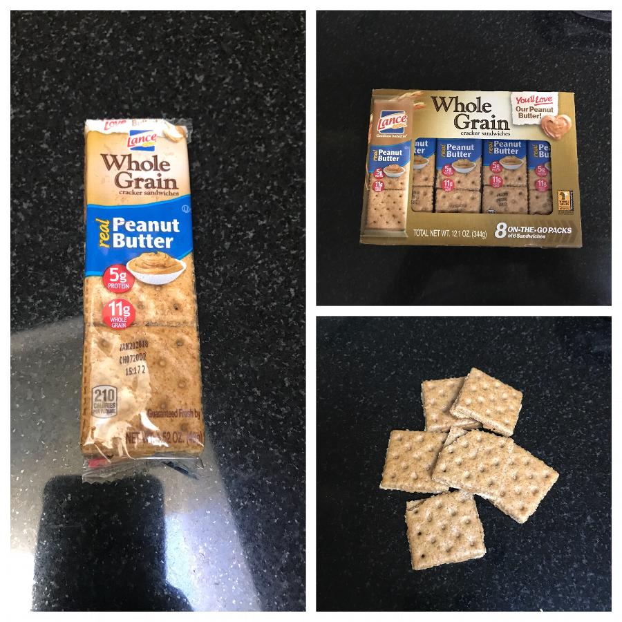 Lance Whole Grain Peanut Butter Sandwich Crackers 8 Count Box