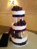 Chocolate covered strawberries on a cake