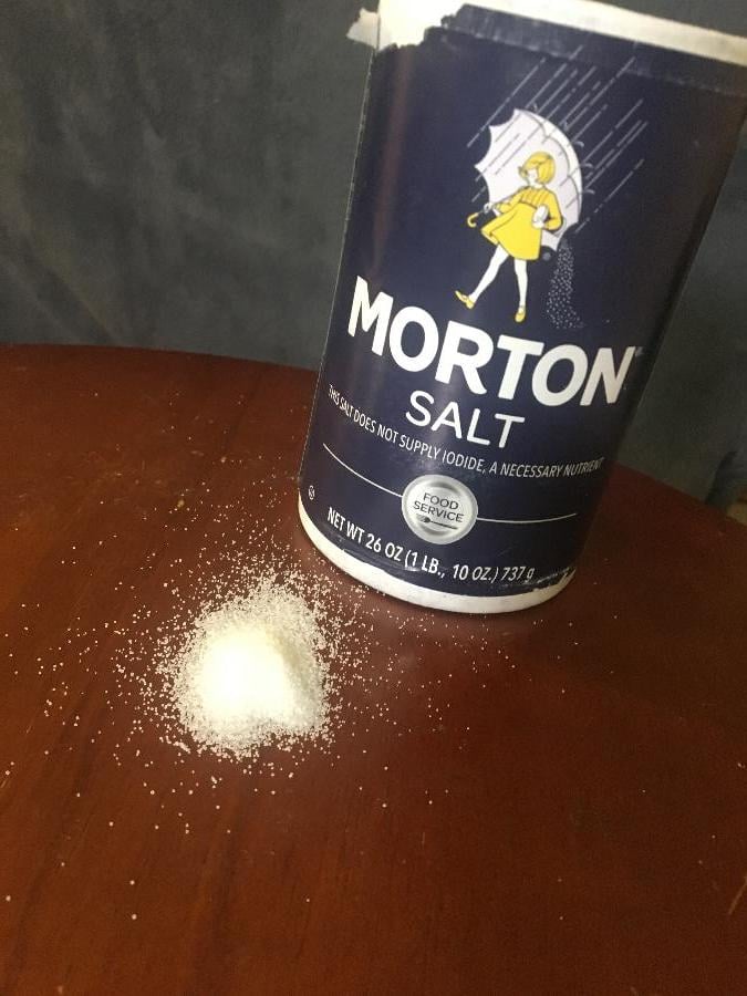 Morton 26 oz. Plain Table Salt Rounds - 24/Case