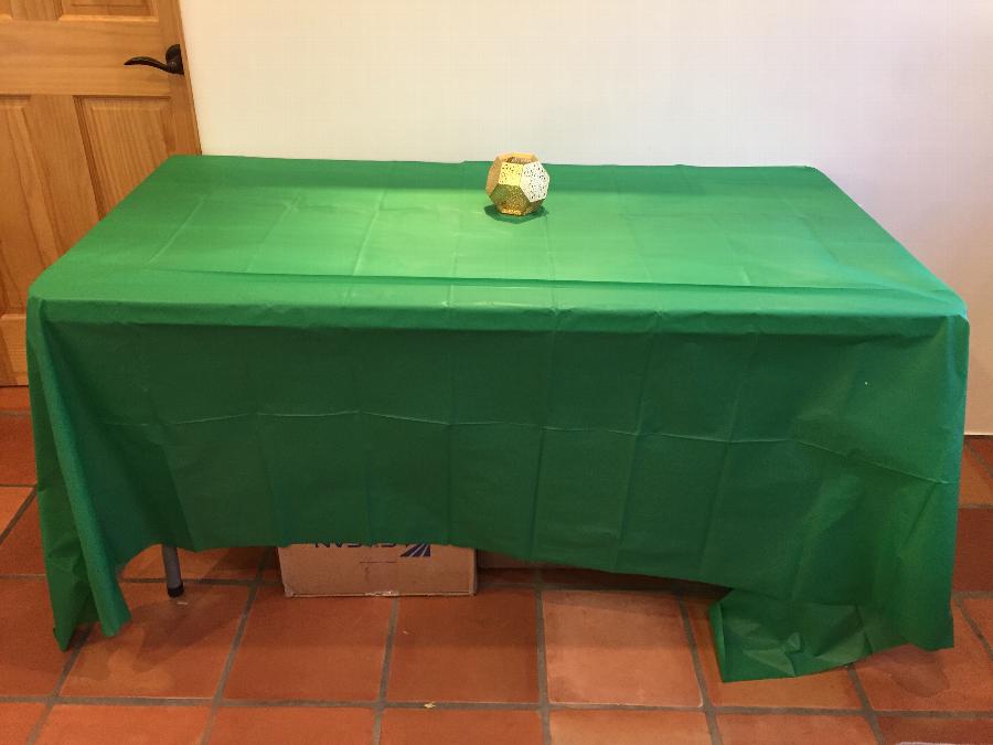 Creative Converting 01191B 54" x 108" Emerald Green Disposable Plastic Table Cover