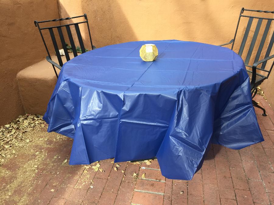 Creative Converting 703278 82" Navy Blue OctyRound Disposable Plastic