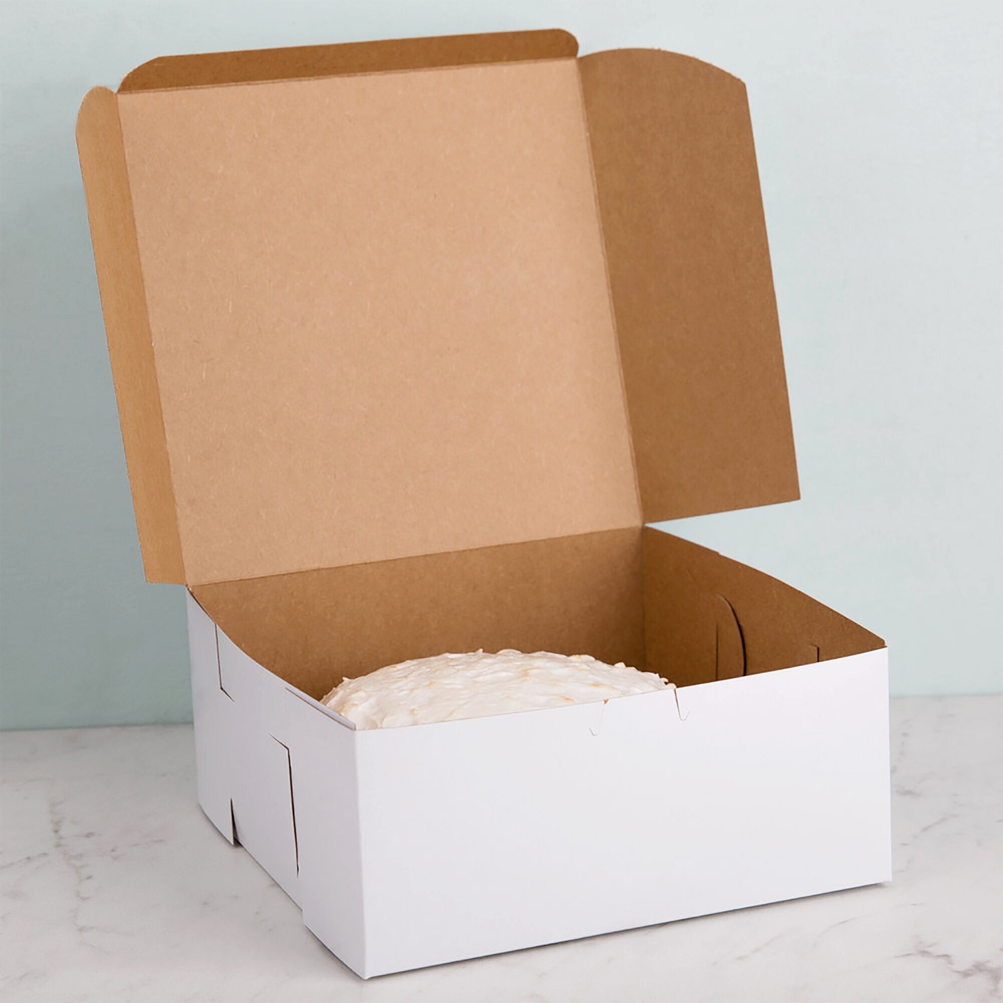 9" X 9" X 4" White Cake / Bakery Box - 200/Bundle