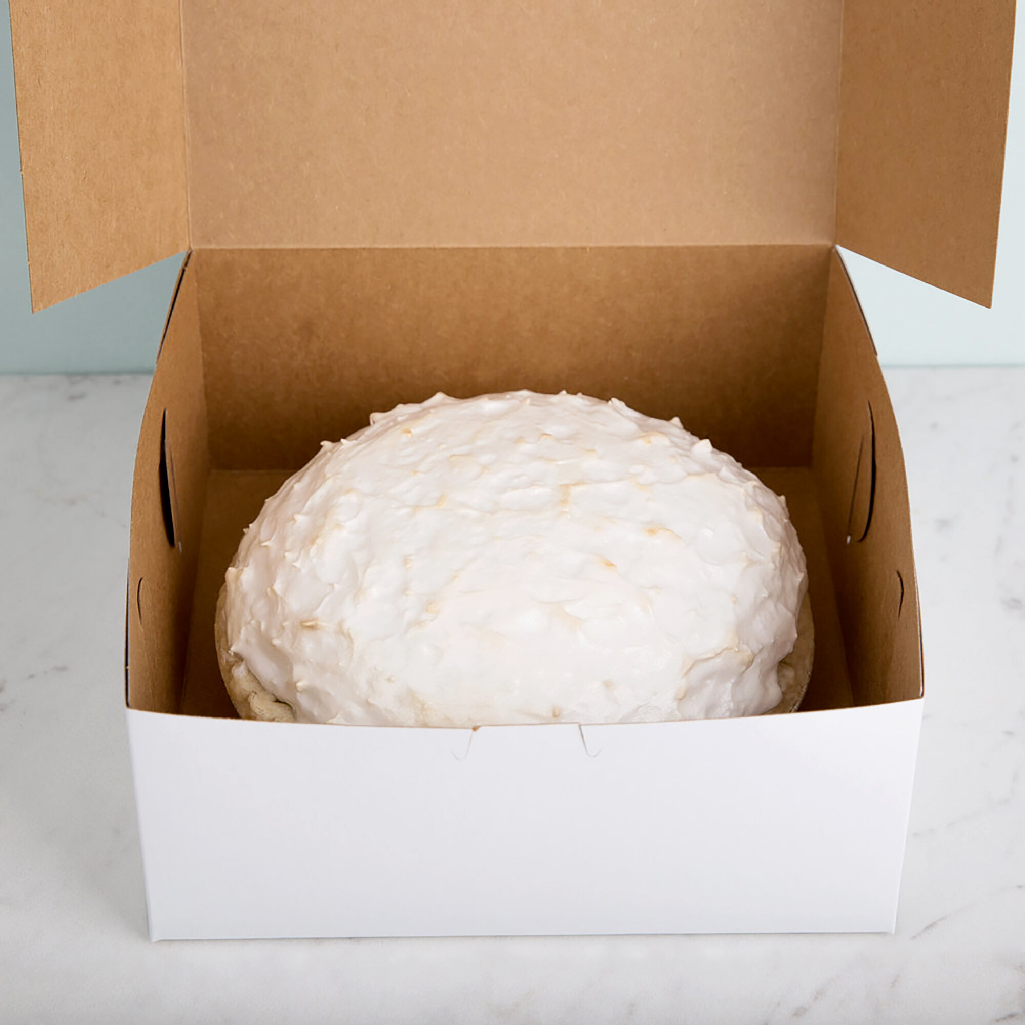 9" x 9" x 4" White Cake / Bakery Box 200/Bundle