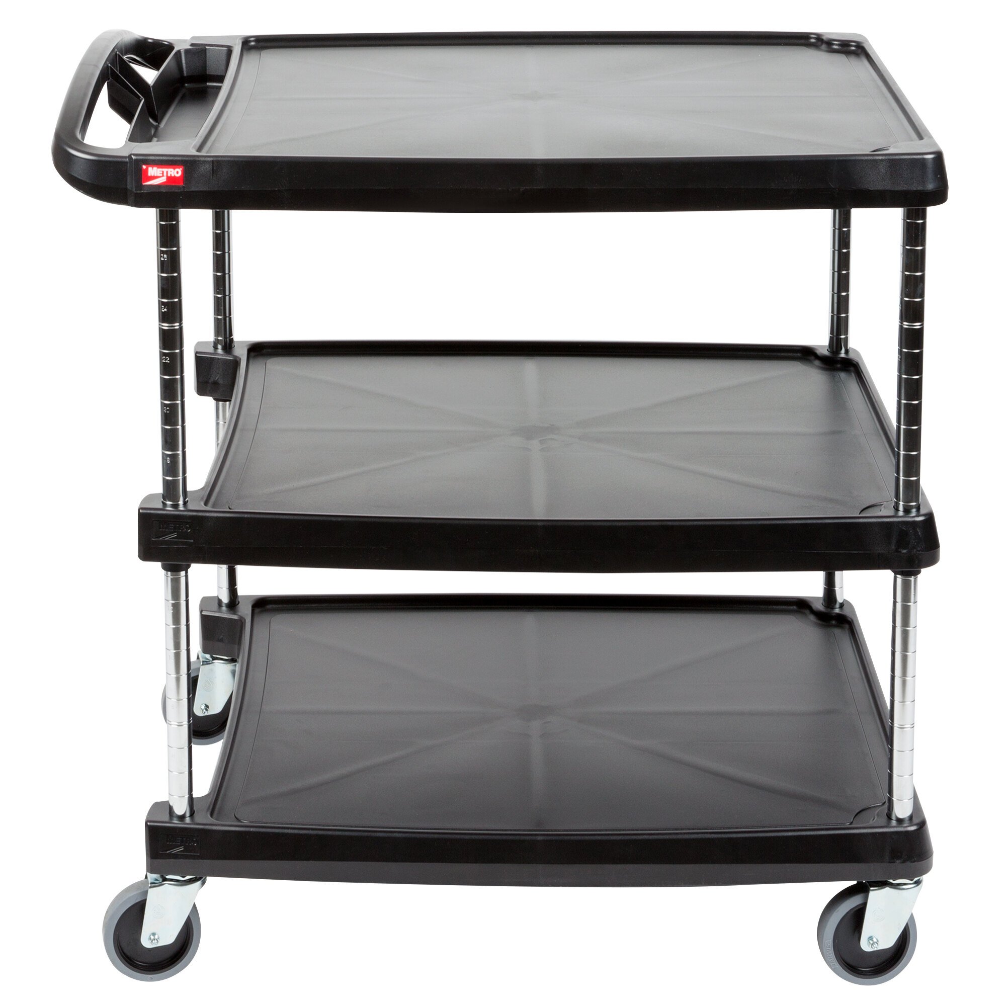 Metro myCart MY2030-34BL Black Utility Cart with Three Shelves and ...