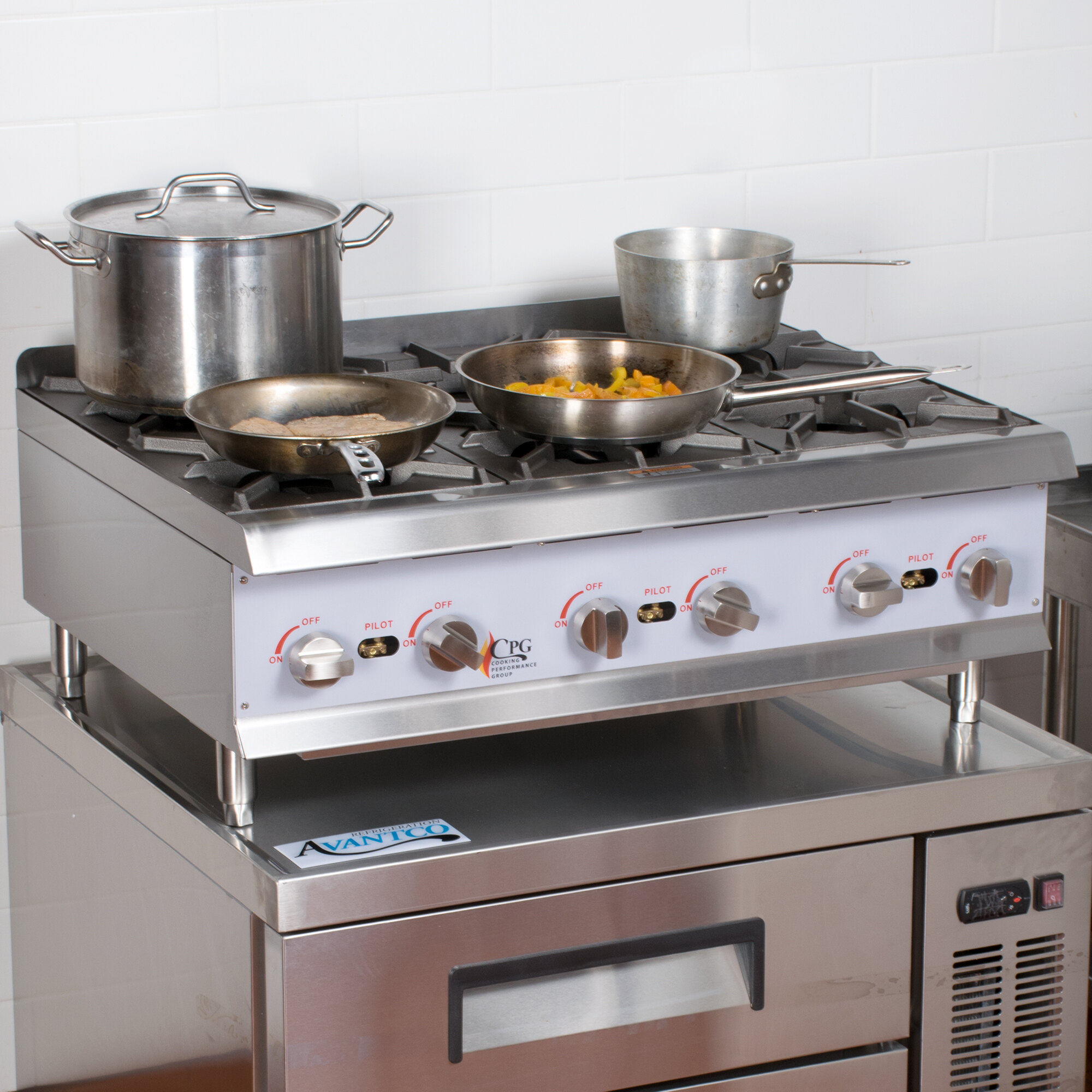 Cooking Performance Group HP636 6 Burner Gas Countertop Range / Hot