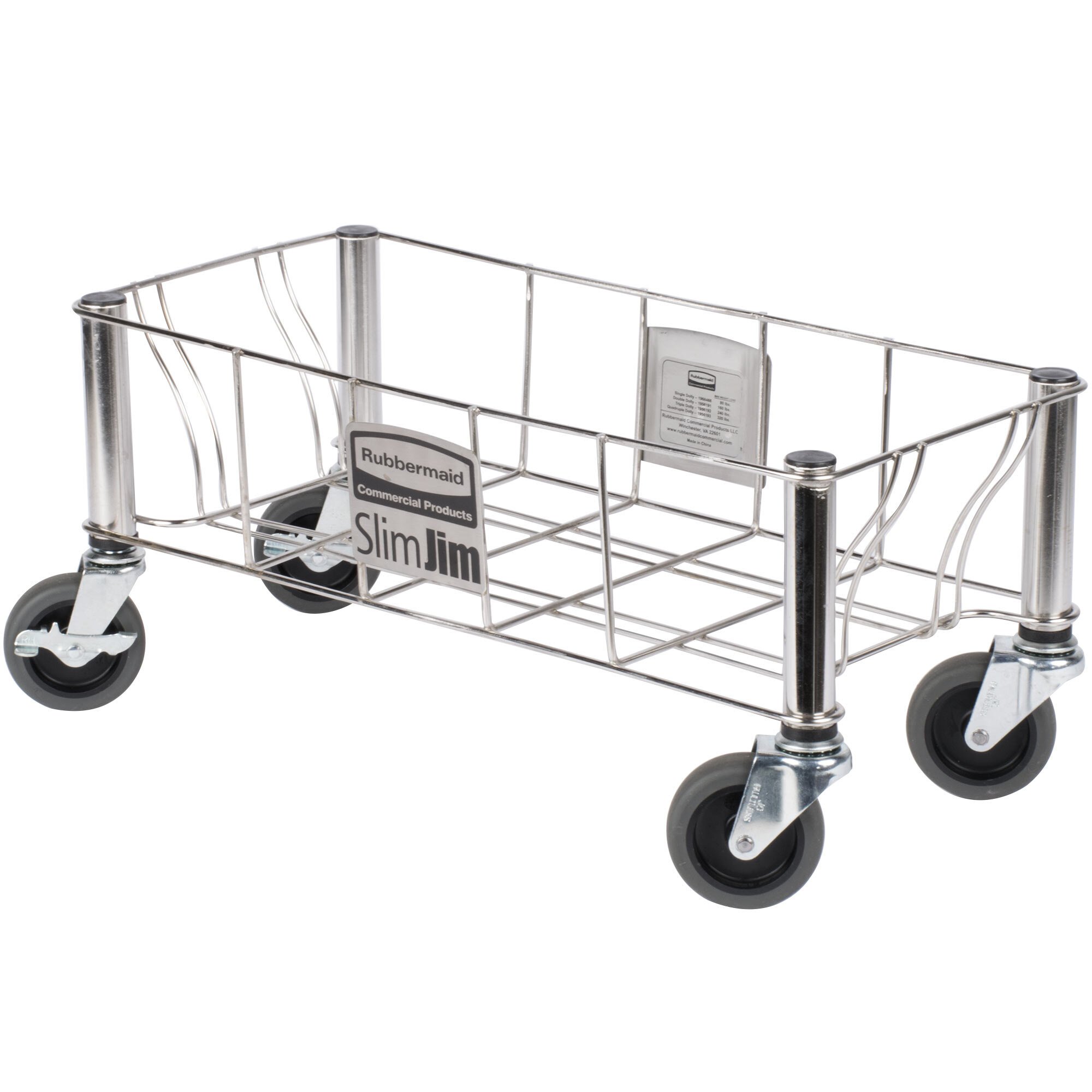 Rubbermaid 1968468 Stainless Steel Wire Slim Jim Dolly for Slim Jim