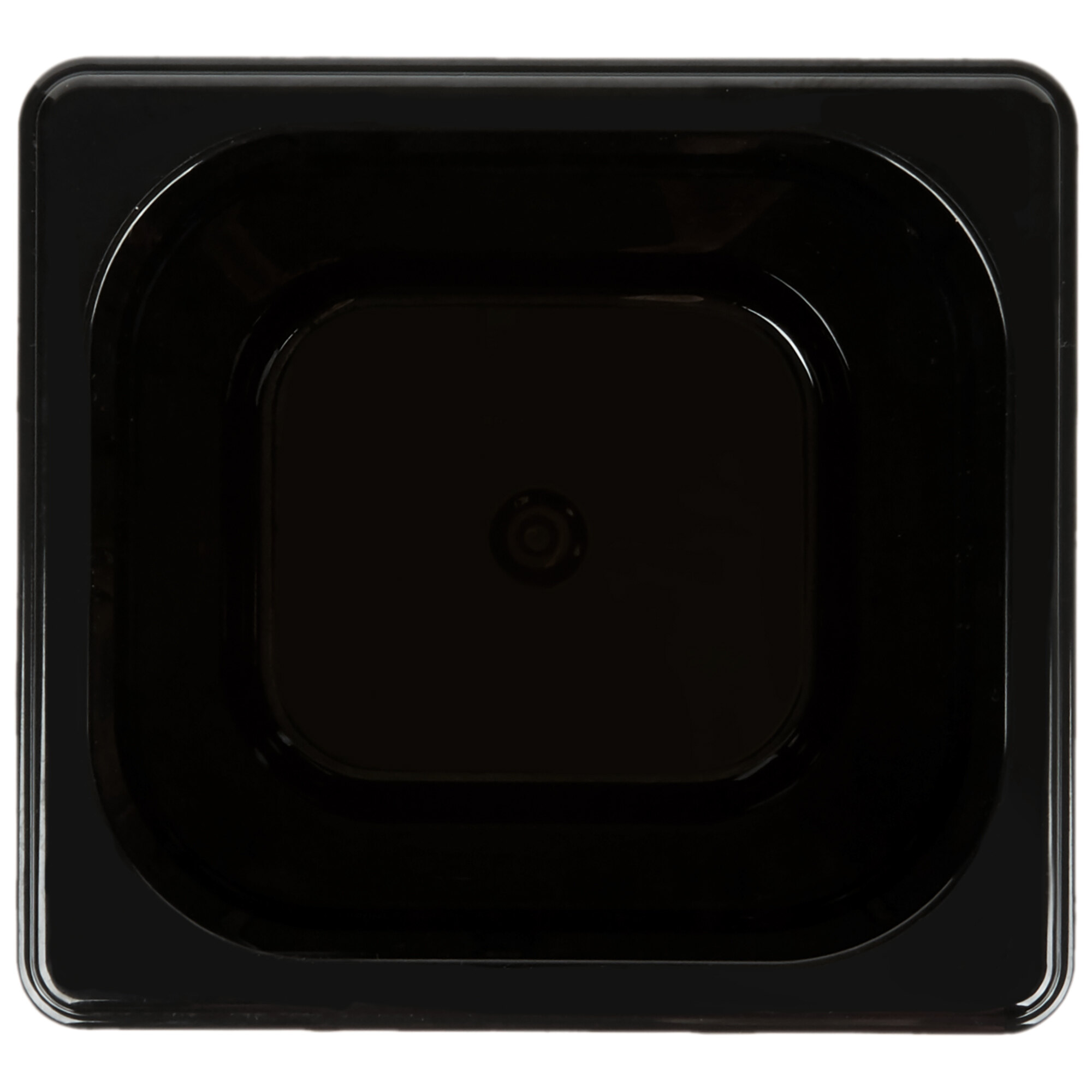 Rubbermaid FG206P00BLA 1/6 Size Black High Heat Plastic Food Pan 6" Deep