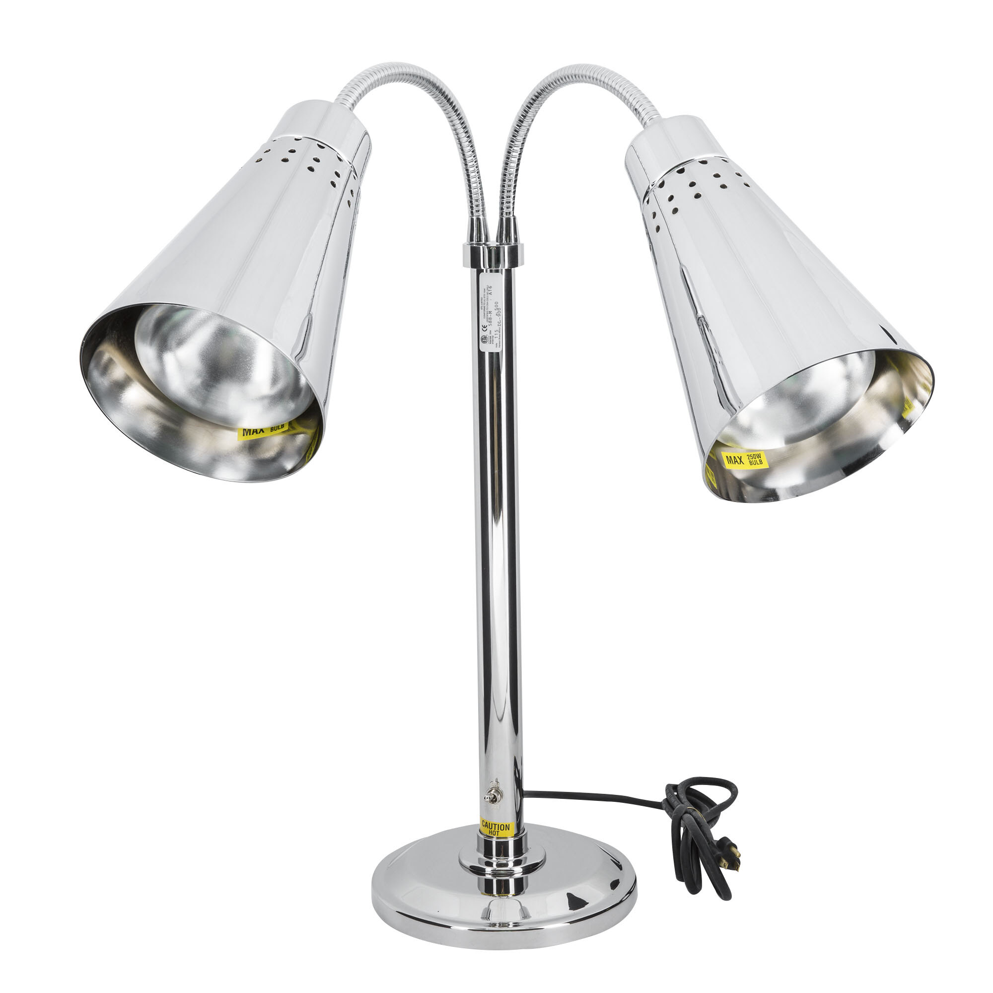 Hanson Heat Lamps DLM/900/ST Two Lamp Stainless Steel Freestanding Heat