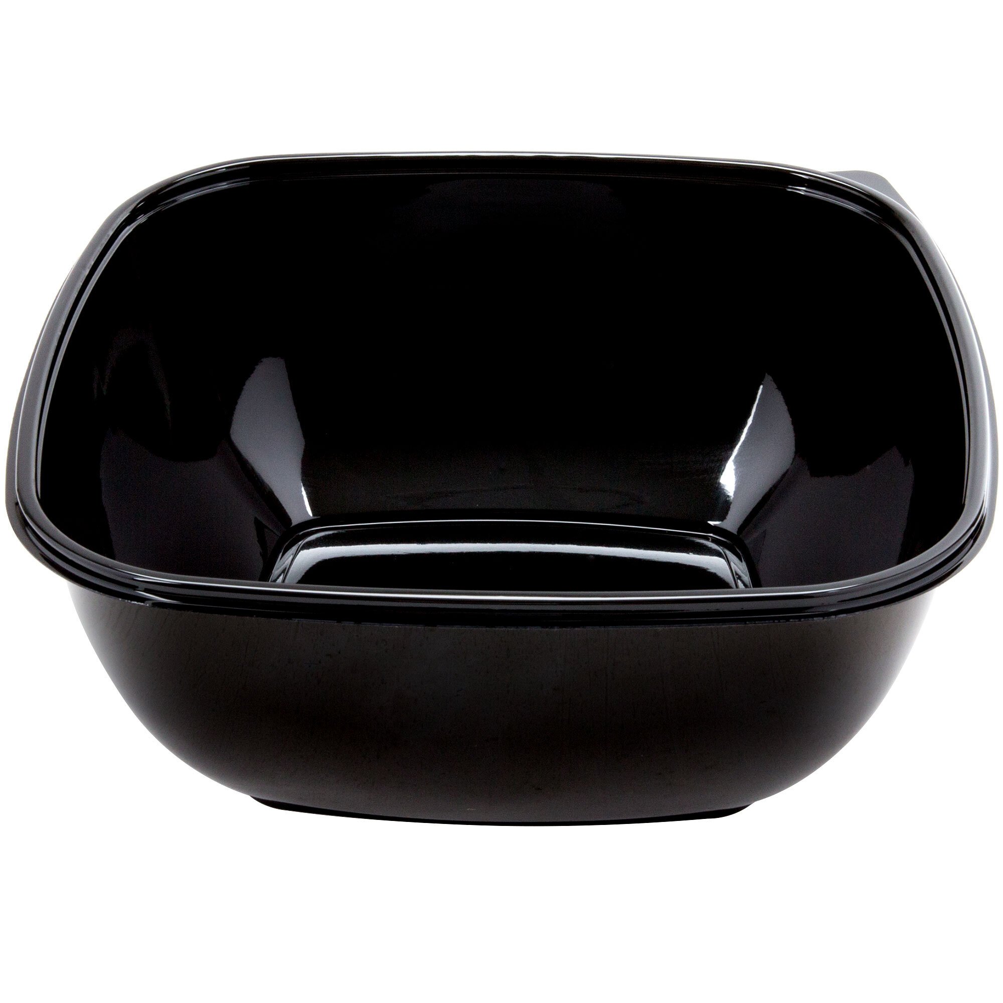 Sabert 94160B50 Bowl2 160 oz. Black Square Catering Bowl 50/Case