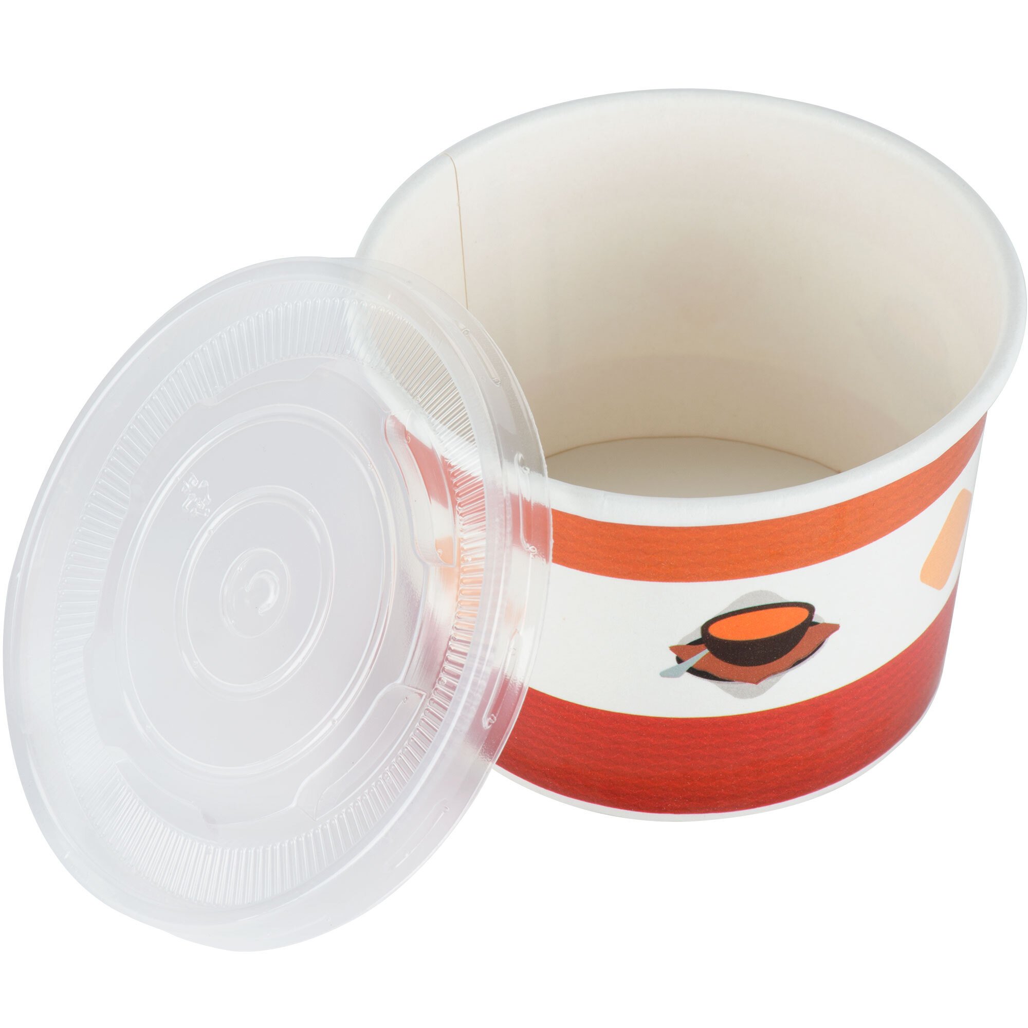 Choice 12 oz. Double PolyCoated Paper Soup / Hot Food Cup with Vented