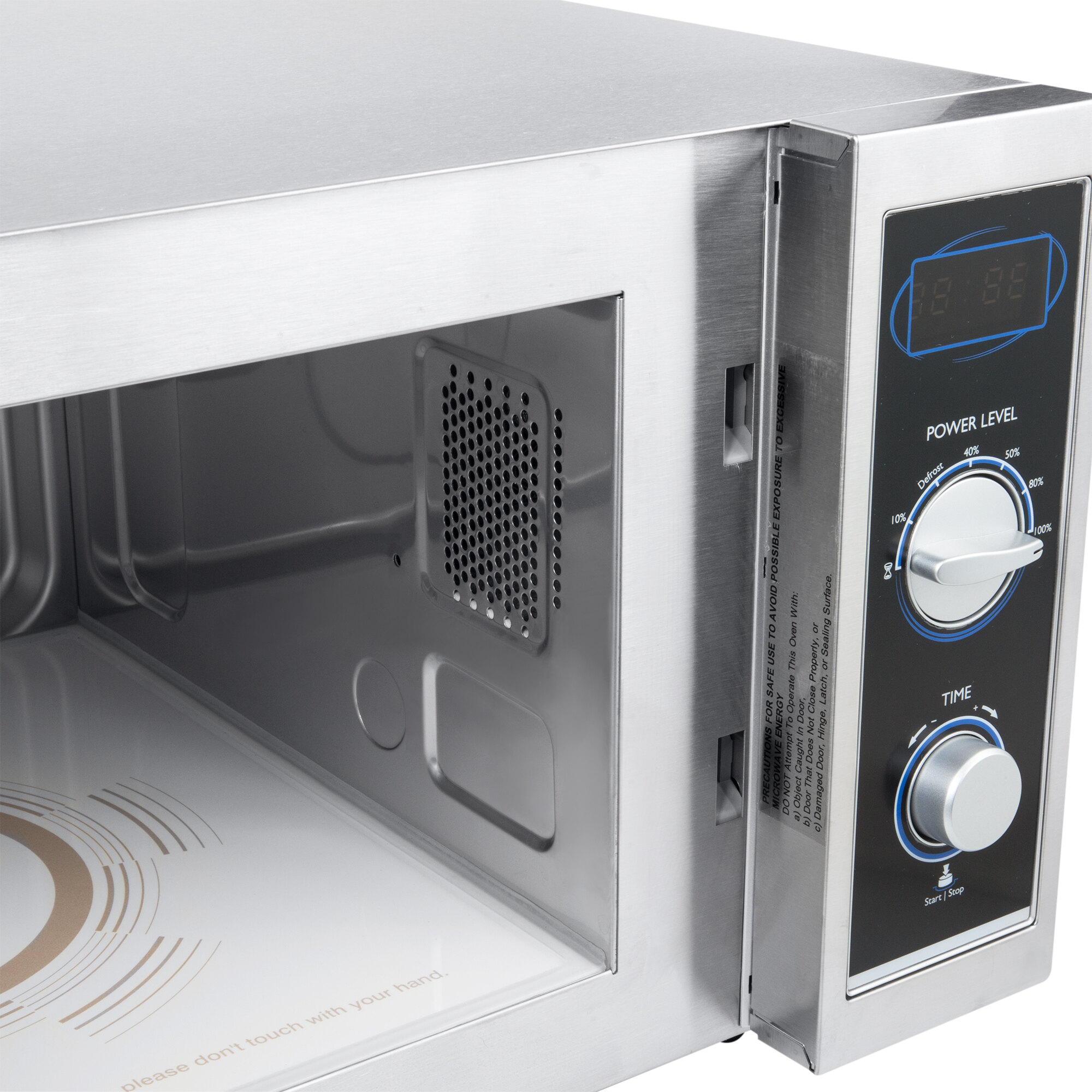 Vollrath 40830 Stainless Steel Commercial Microwave Oven with Manual