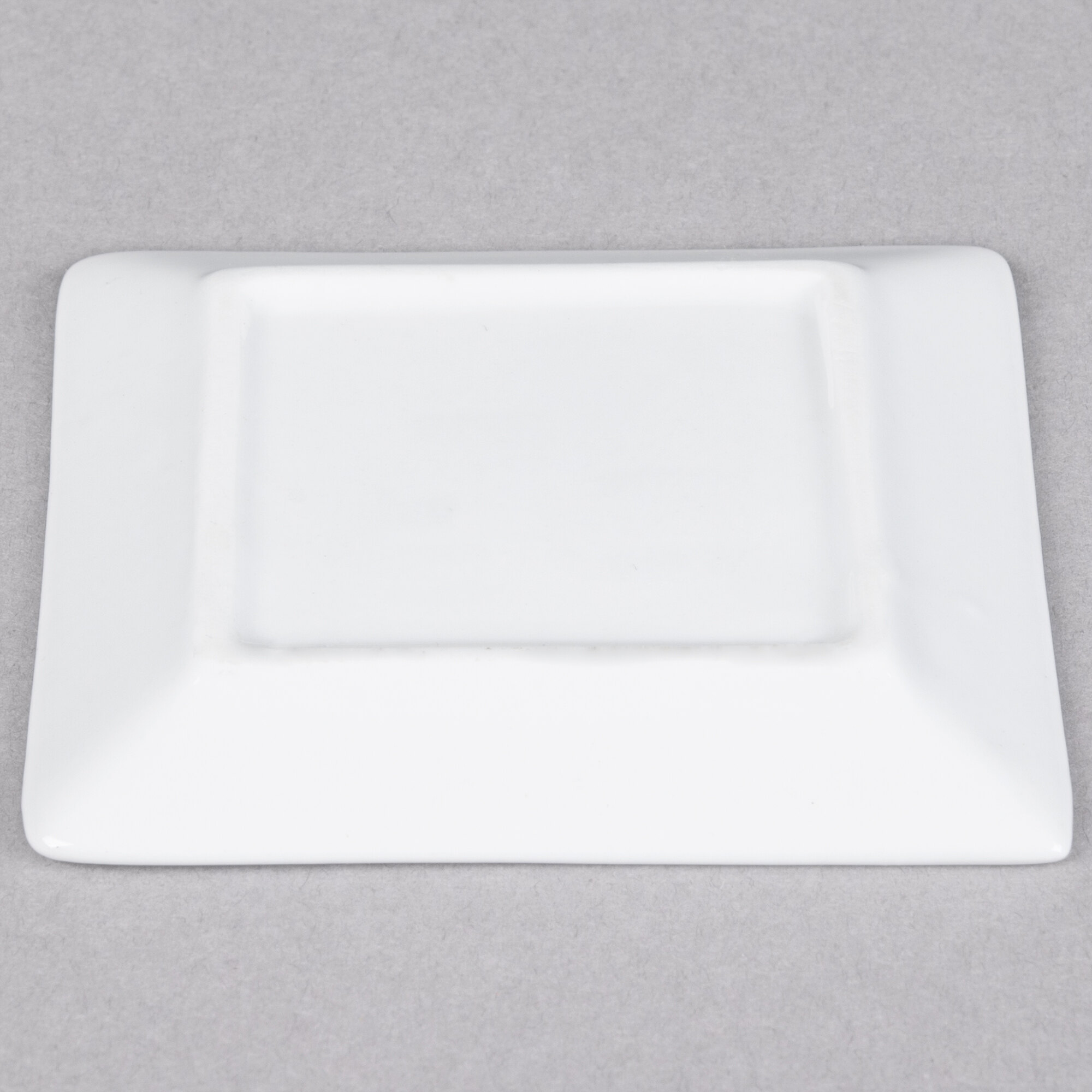 3" Bright White Square Porcelain Plate 72/Case