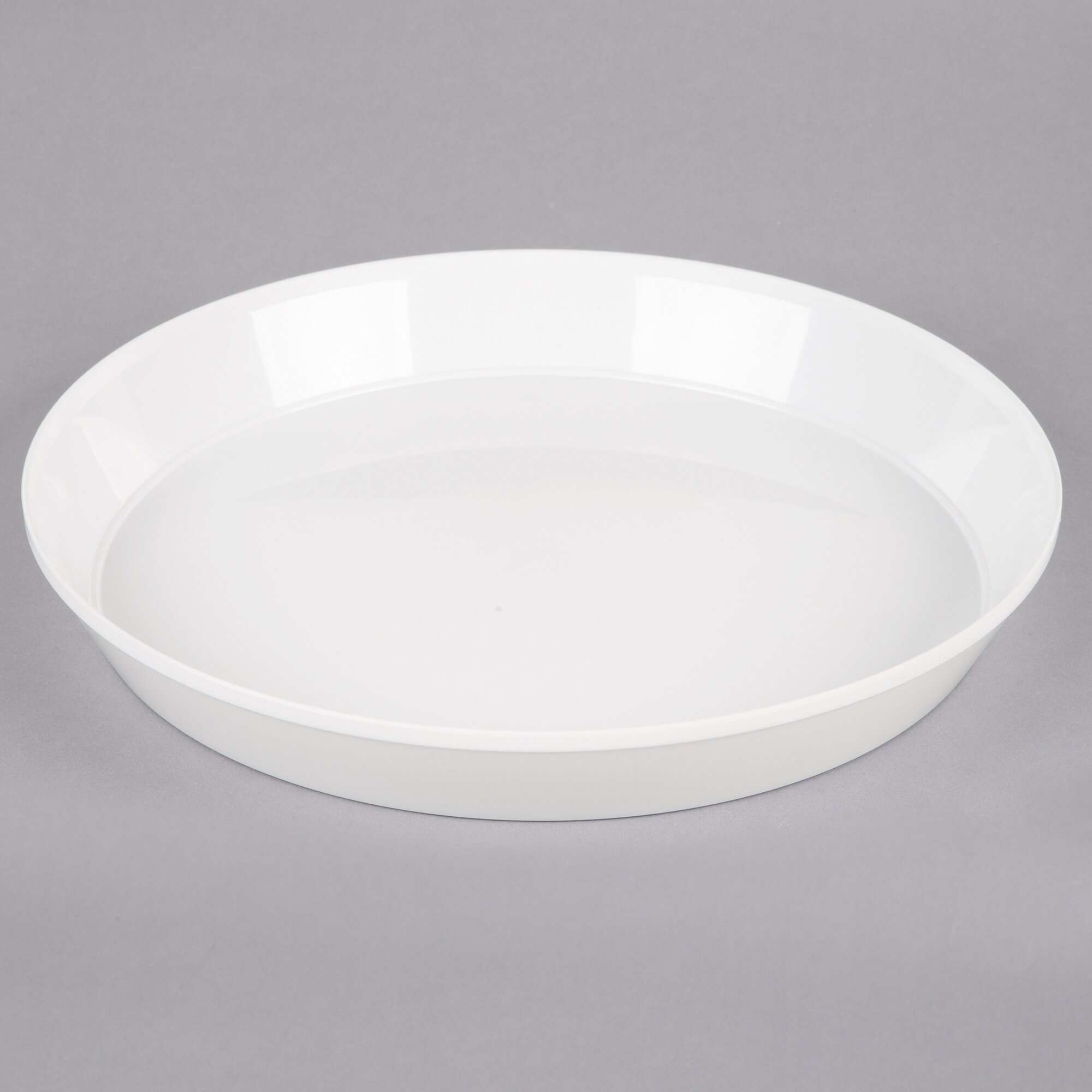 GET EBT1300W 13" Round White SAN Plastic Economy Bar Tray 12/Case