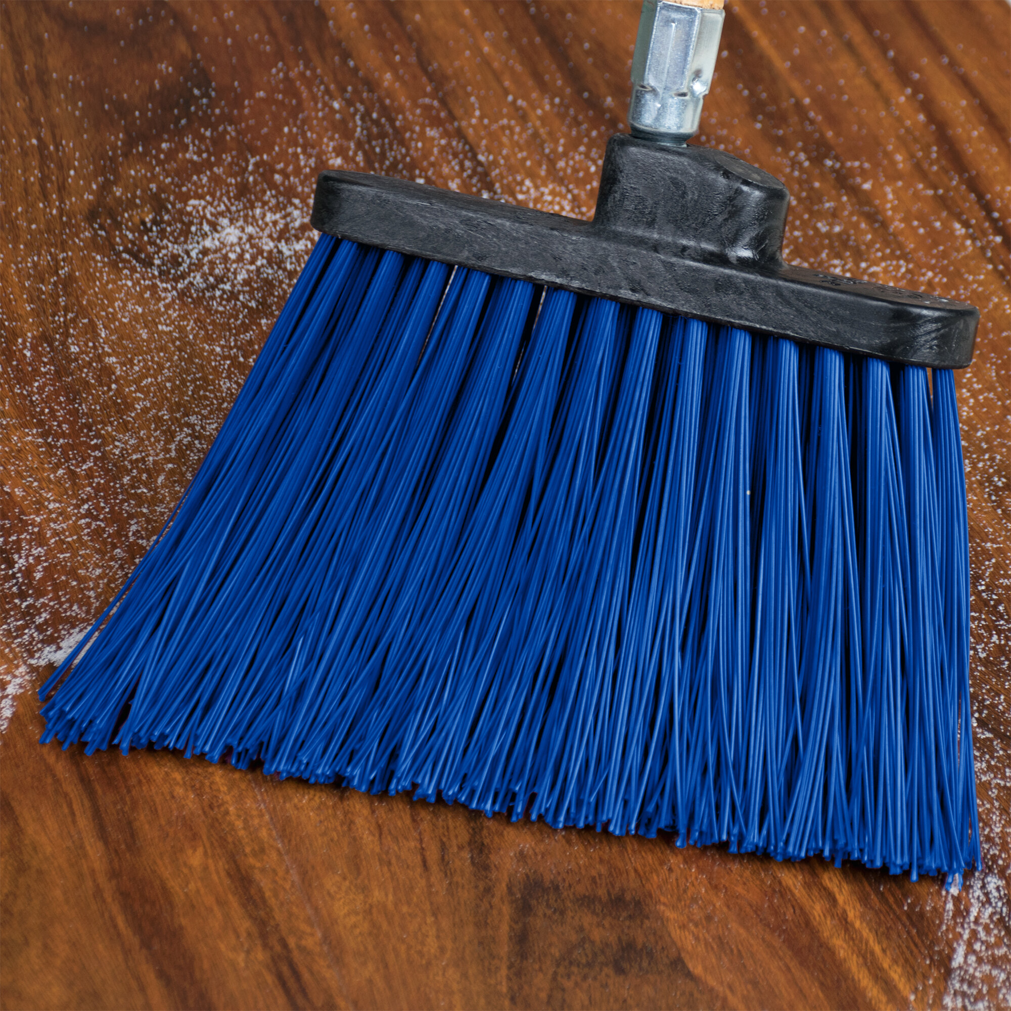 Carlisle 36868EC14 DuoSweep 12" Heavy Duty Angled Broom Head with Blue Unflagged Bristles