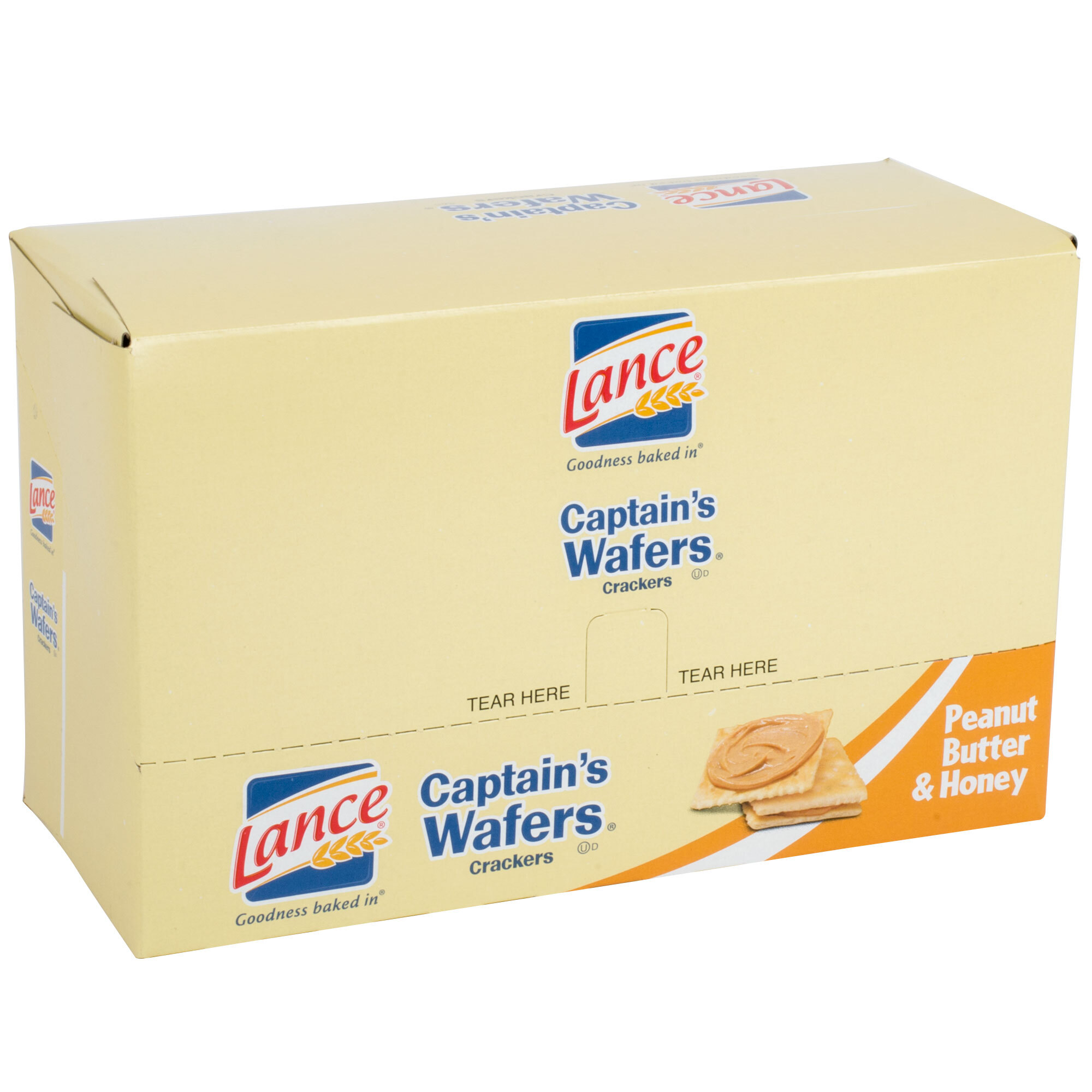 Lance Captain's Wafers Peanut Butter & Honey Sandwich Crackers 20 Count