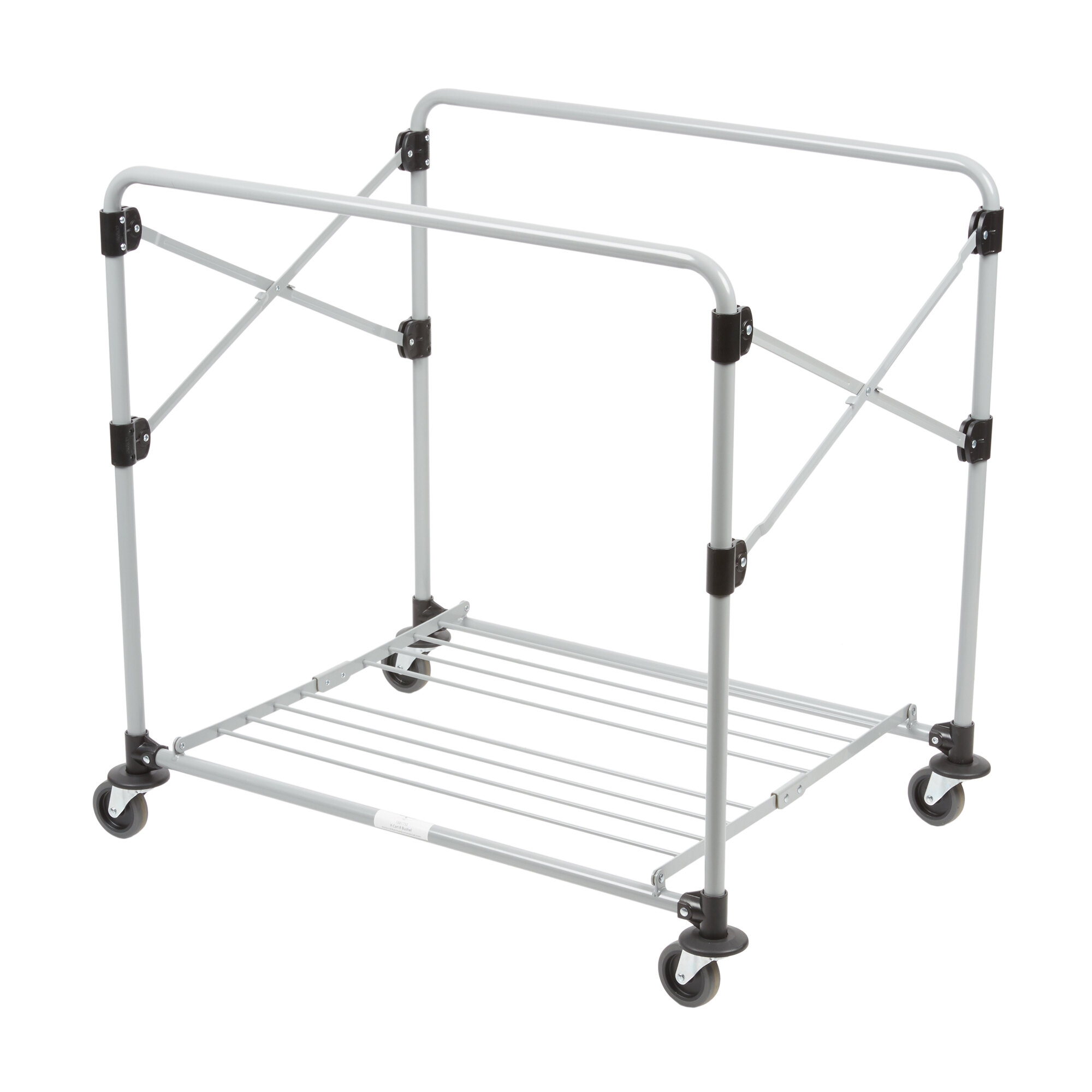 Rubbermaid Commercial Collapsible X-Cart, Steel, Four Bushel Cart 20 1 3w X 24 1 10d Black Silver 21227859 - View #8