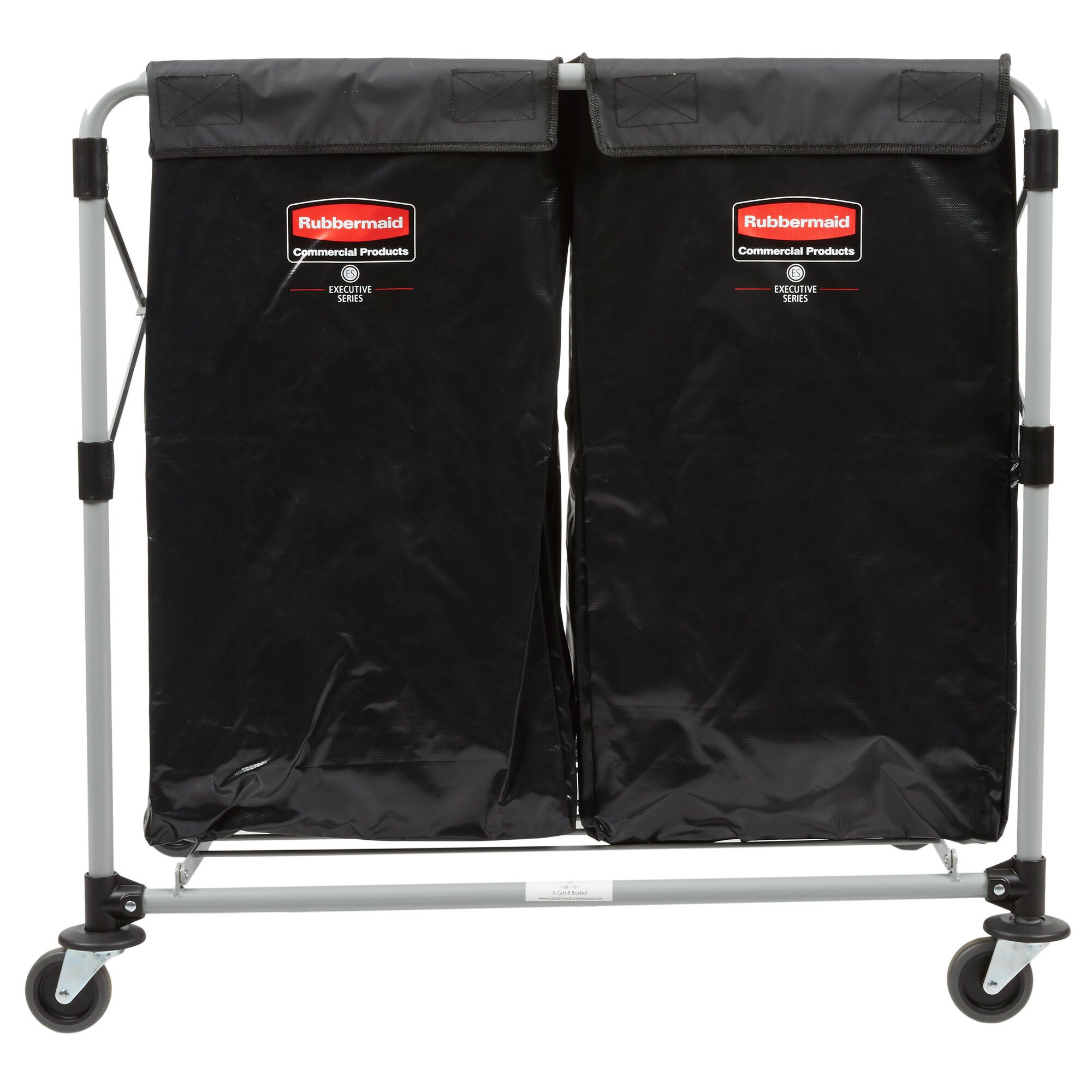 Rubbermaid Laundry Cart, 4 Bushel Collapsible Two Section X-Cart - 1881781